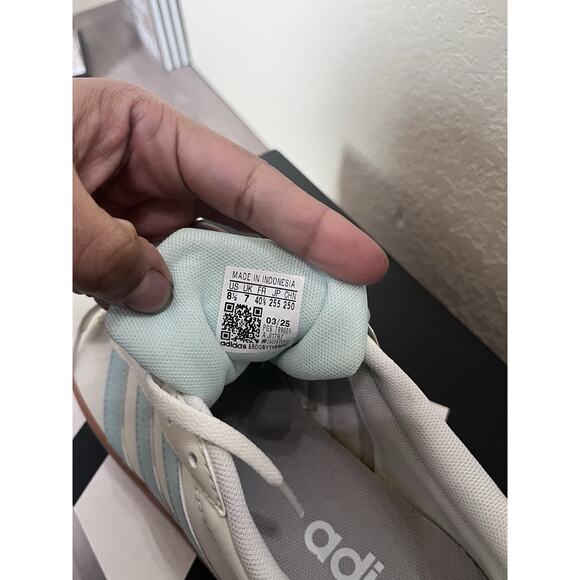 Adidas VL Court Base Women’s Sneakers Size 8.5 – White/Light Blue – New With Box - Picture 2 of 4